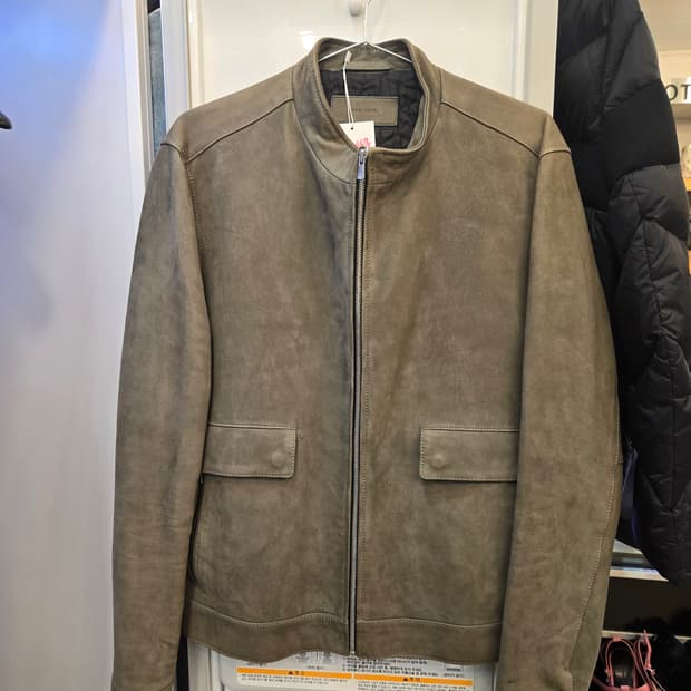 질스튜어트 뉴욕 남성 천연가죽 라이더/블루종 자켓 