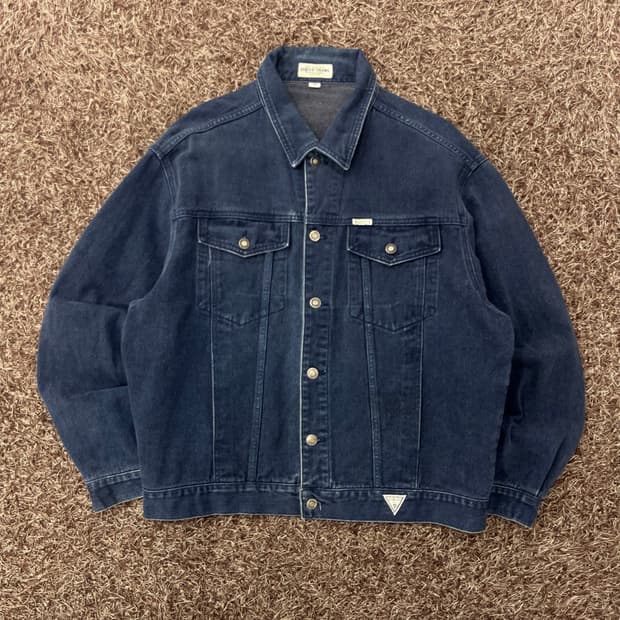 105 게스 90s 블랭킷 데님 트러커 자켓