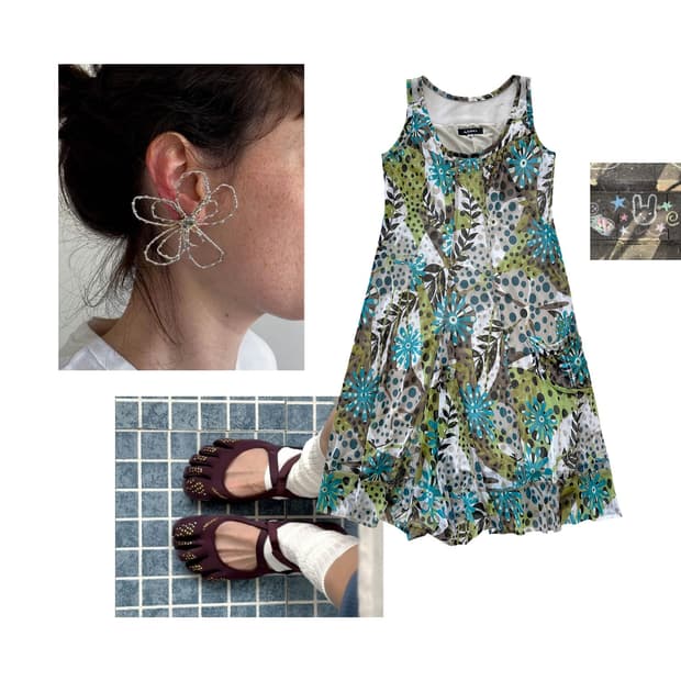 ⋆. ݁ 𖡼. green blue dress ꕤ . ݁₊