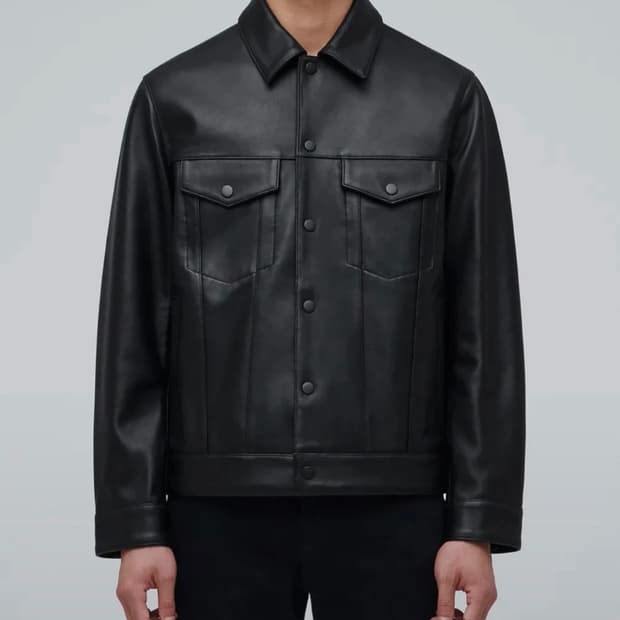 무신사 스탠다드 양가죽 트러커자켓 엑스라지