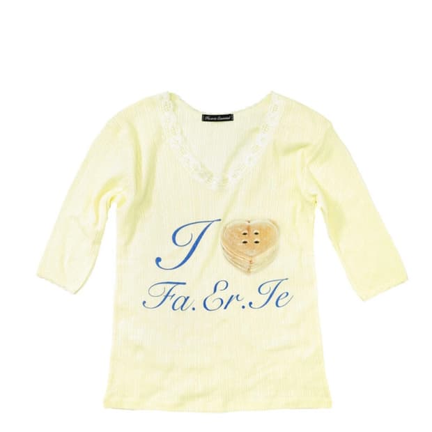샵페어리 레이스 티셔츠 레몬 lace T-shirt (lemon)