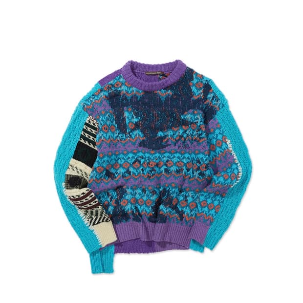 앤더슨벨 리버 자카드 크루넥 스웨터 (새상품급)