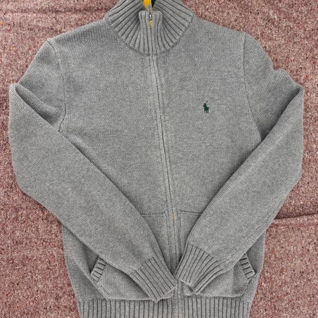🧵 Polo Ralph Lauren 하이넥 니트 집업 가디건