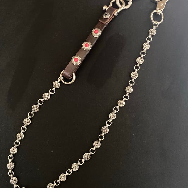 가죽 링크 팬츠 체인