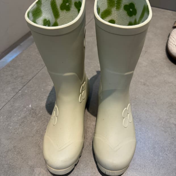 락피쉬 민주킴 레인부츠 숏 세이지