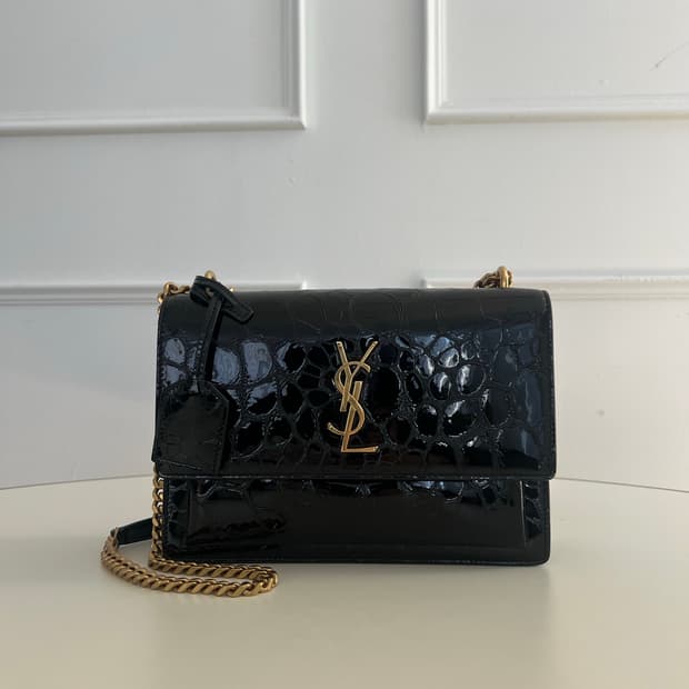 생로랑 크로크다일 미듐 선셋백