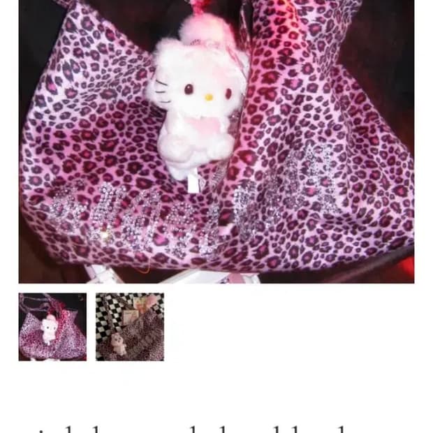 유령도시 핑크 레오파드 숄더백