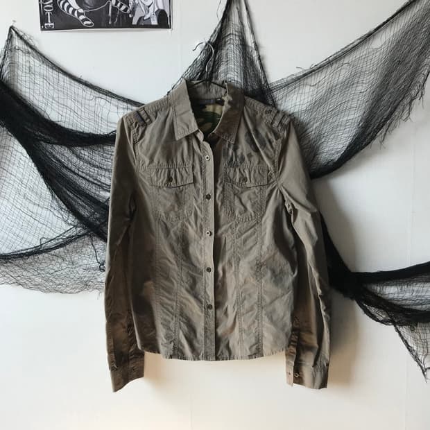 Y2k shoulder printing shirts  