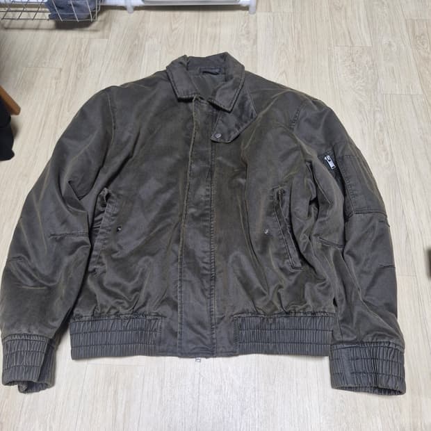 자라 카키 워시드 자켓  l