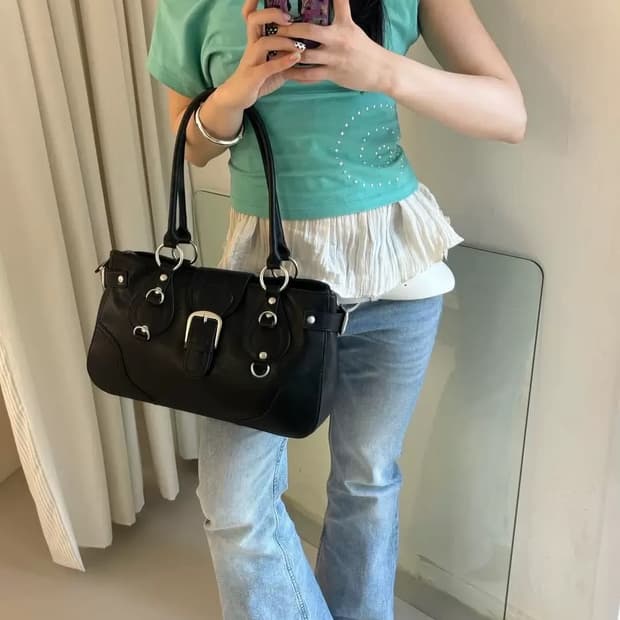 dimanche 디망쉬 숄더백 블랙
