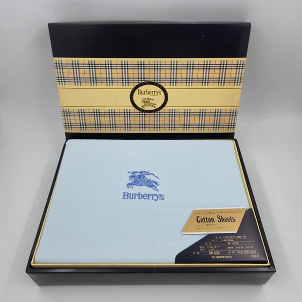 [미사용품] BURBERRYS 버버리 코튼 면 시트 패드 블랭킷 블랑킷