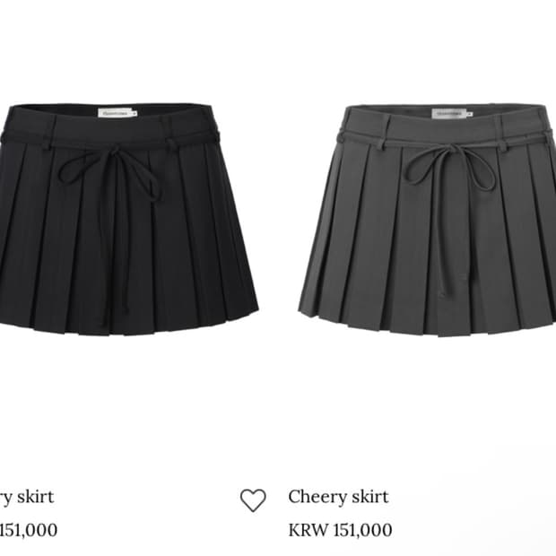 쓰리타임즈 치어리 스커트 그레이 s