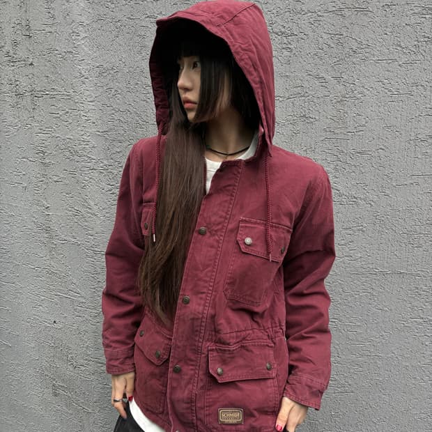 90s Vintage Hooded Field Jacket