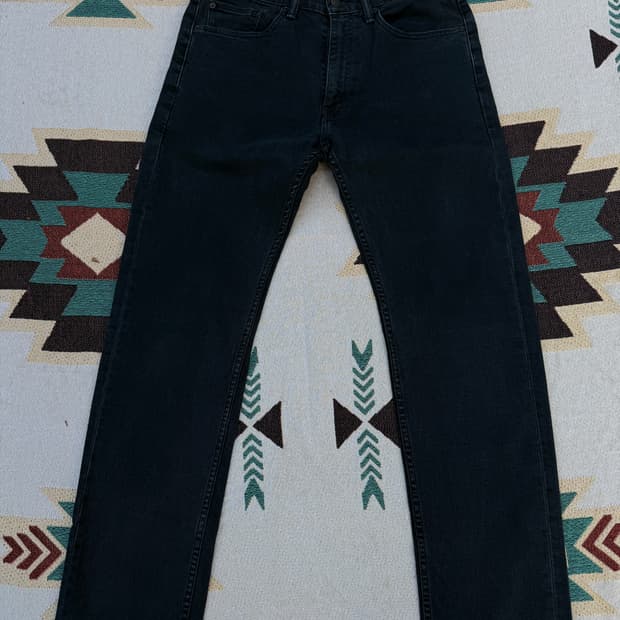 리바이스 505 흑청 36/30 지퍼플라이