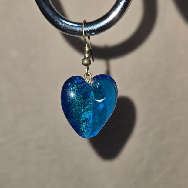 빈티지 수공예 유리 귀걸이