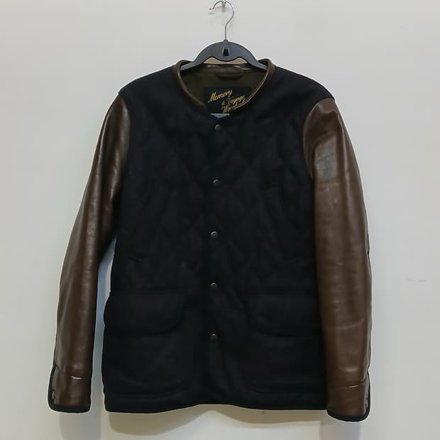 Customellow 퀼팅  염소가죽 울 자켓 38