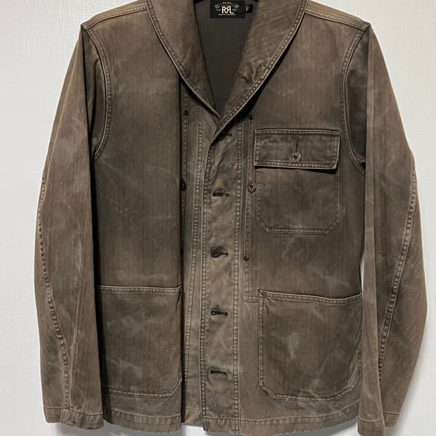 Rrl 헤링본 워크 자켓 L / 더블알엘 밀리터리 p44
