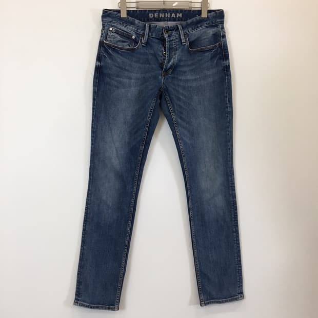 DENHAM 덴함 ROZOR 레더패치 데님진 32-33 