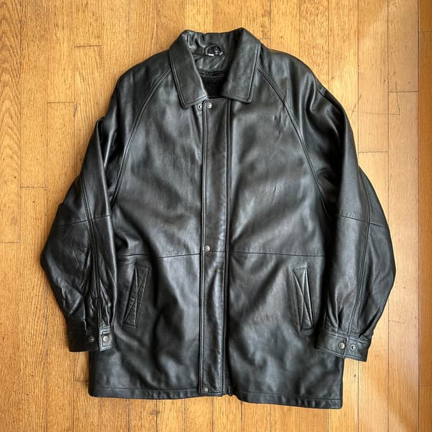 Neptune leather coat