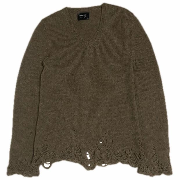 09AW 넘버나인 그런지 모헤어 데미지 니트