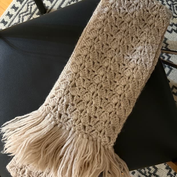 빈티지 크로셰 머플러