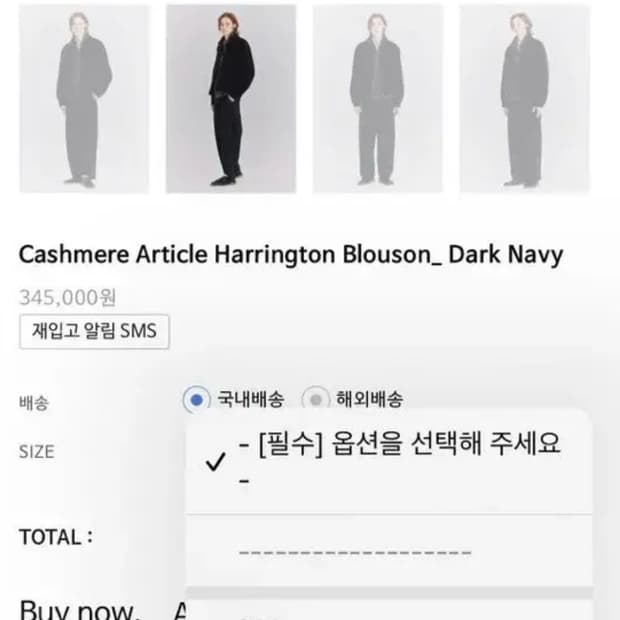 Cashmere article harrington blouson