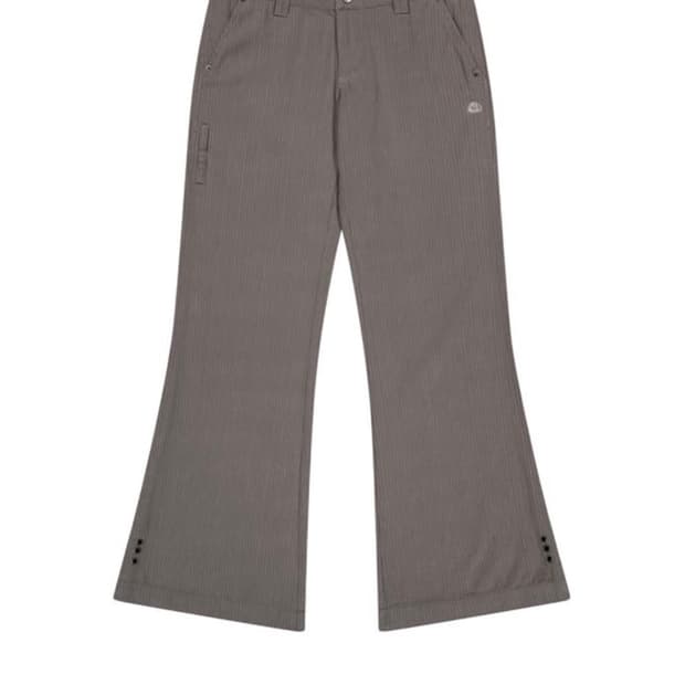 스트라이프 로우라이즈 팬츠 베이지