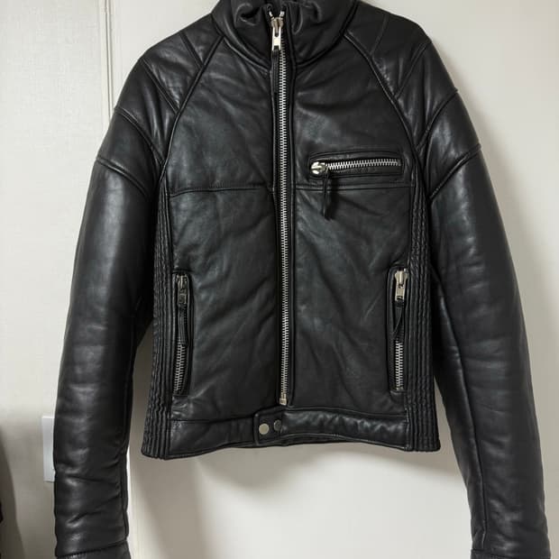 NUDE Leather 양가죽 바이커 봄버