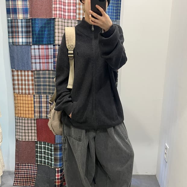 그레이 벌룬 데님 팬츠