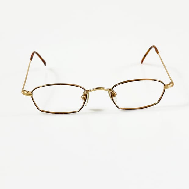 90s PASSION 골드 톨토즈 슬림 스퀘어 빈티지 안경