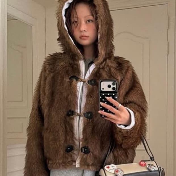 글로니 glowny 무어 리버시블 퍼자켓