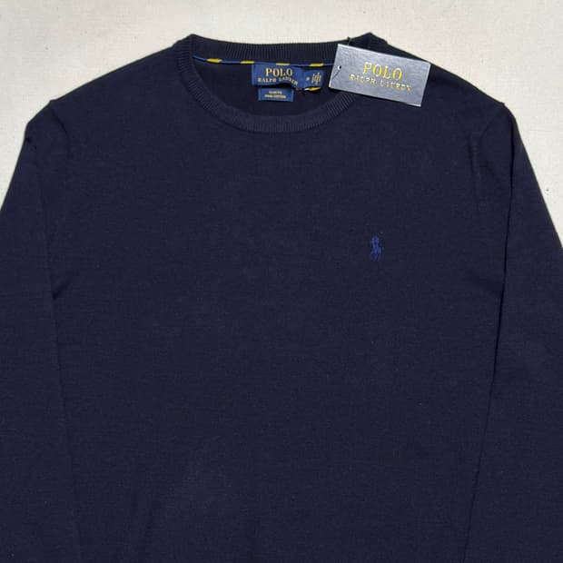 M (새상품) 폴로랄프로렌 네이비 피마코튼 니트