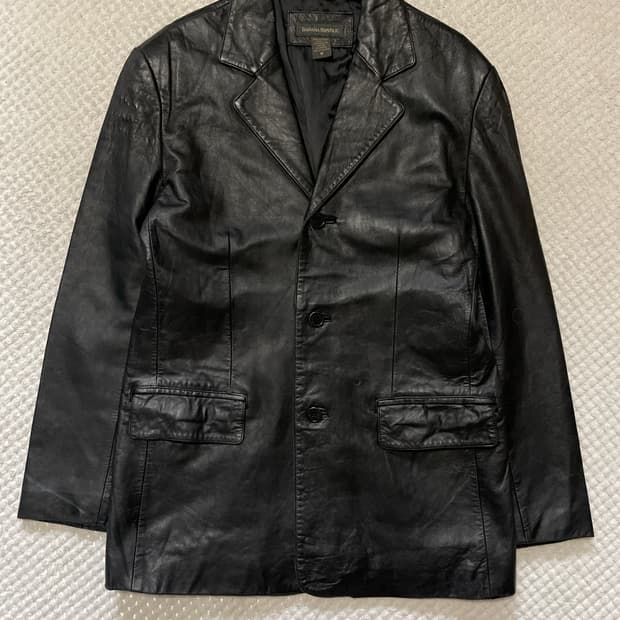 바나나 리퍼블릭 웨스턴 무드 램스킨 양가죽 3버튼 레더 자켓