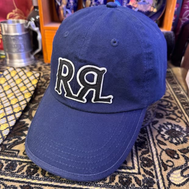 더블알엘 RRL 로고 볼캡 네이비