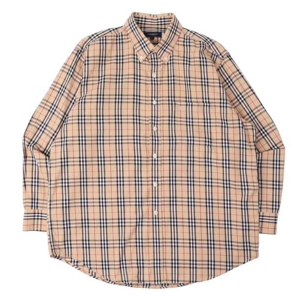 버버리 런던 베이지 노바체크 셔츠