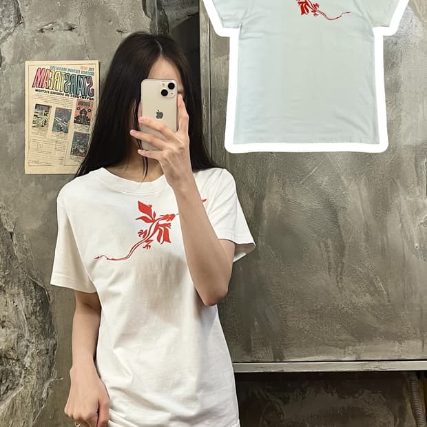 미스치프 반팔티 화이트 #csz468