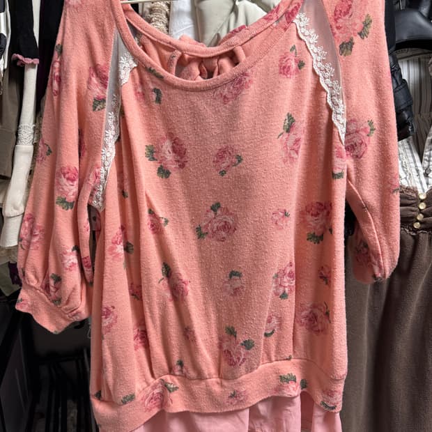 리즈리사 히메갸루 히메카지 레이스 니트 라떼갸루 플로럴