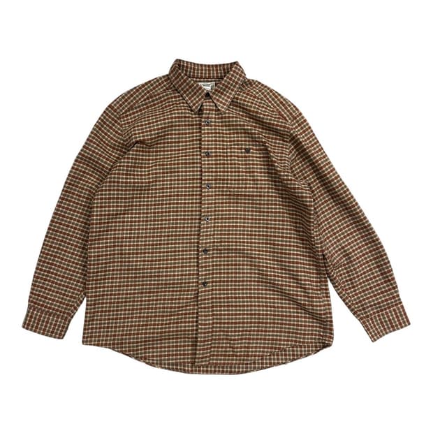 L) 엘엘빈 L.L.Bean 브라운 체크 플란넬 셔츠남방