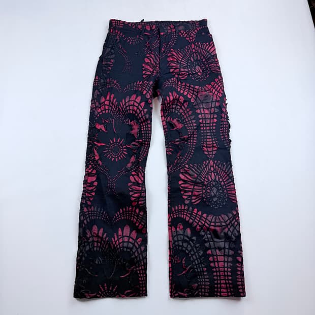 장폴고티에 femme 커팅 레이스 팬츠