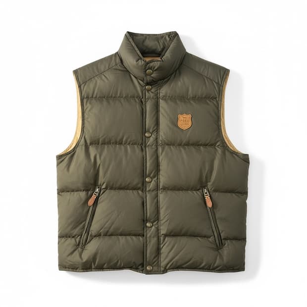 폴로 랄프로렌 구스다운 패딩 조끼 라지
