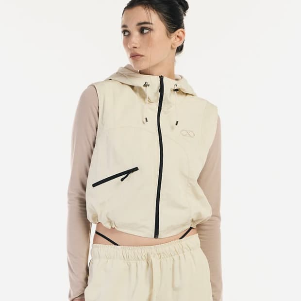 셋업이엑스이 Utility stitch hood Vest 