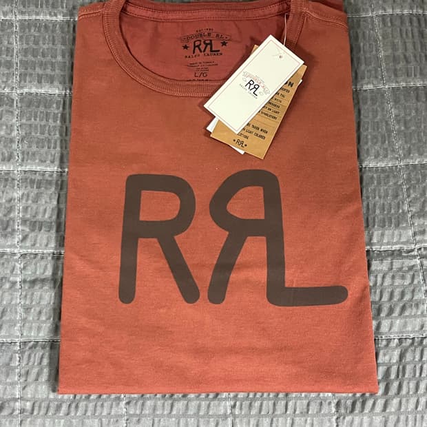 더블알엘(RRL) 랜치 로고 저지 티 레드