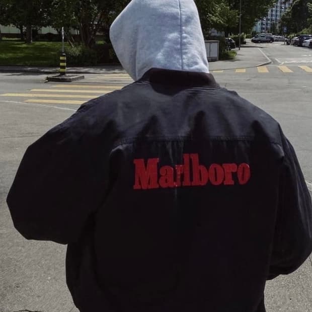 90s 말보로 리버시블 봄버 자켓