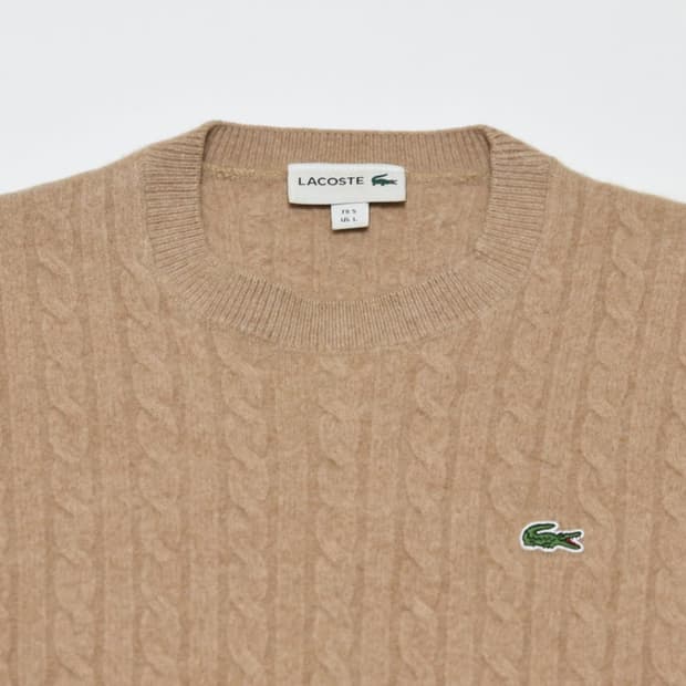 라코스테 케이블 니트 L 100  베이지 새상품급 컨디션라코스테 케이블 
