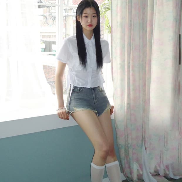 아워데이즈 컷 오프 빈티지 데님 쇼츠 빈티지 블루 M