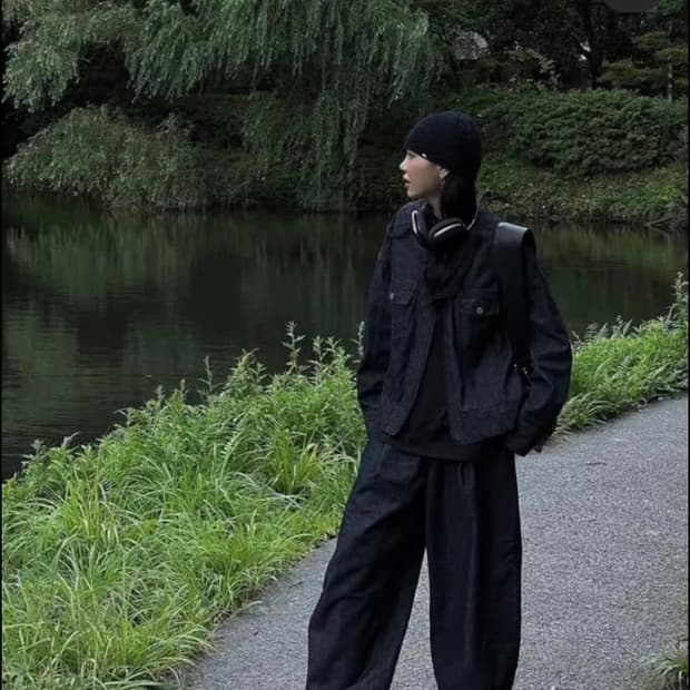 트리밍버드 원버튼 데님 셋업