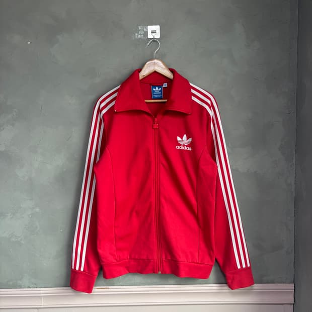 아디다스 빅로고 유로파 져지 트랙탑 빨강
