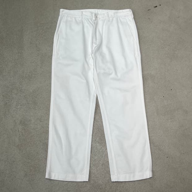  단톤 화이트 워크팬츠 s10377