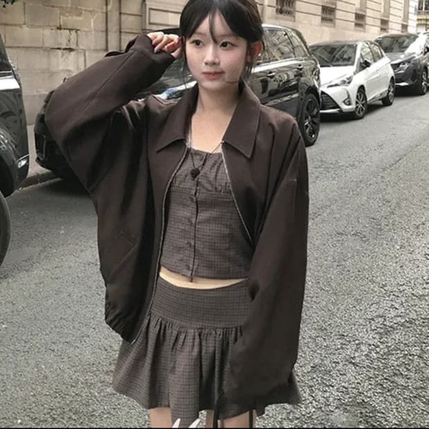 *급처‼️ 브라운 집업 자켓 