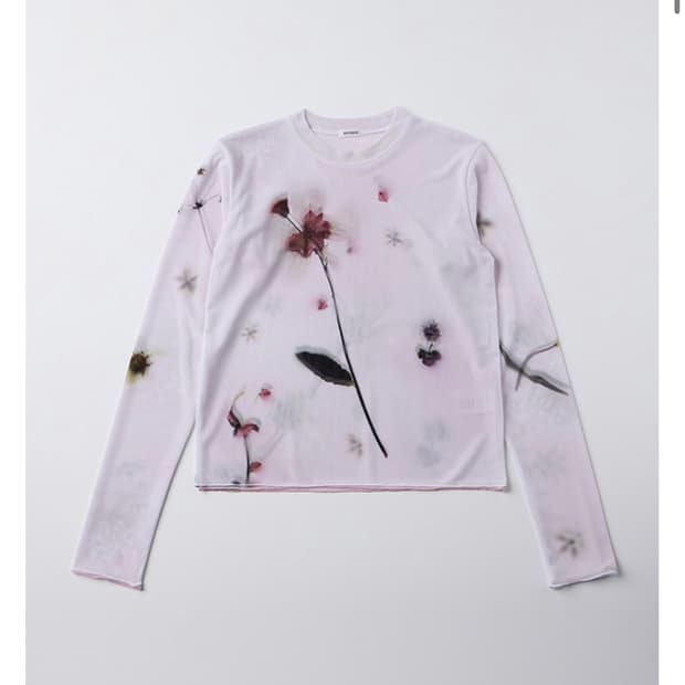 bocbok pressed flower jersey top (pink)